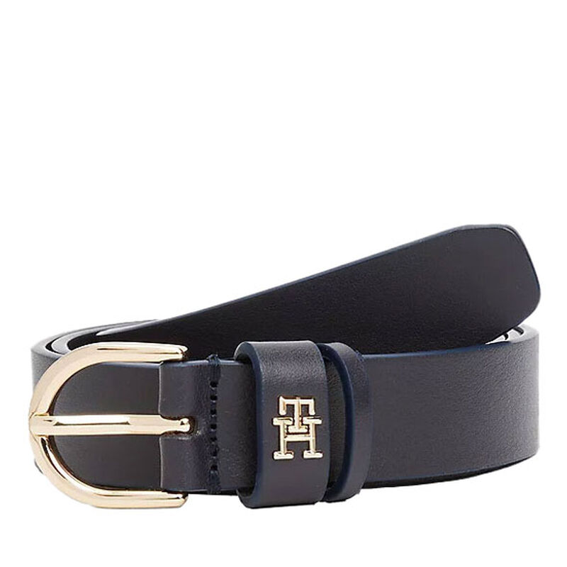 Tommy Hilfiger Essential TH Monogram Leather Belt image number 0